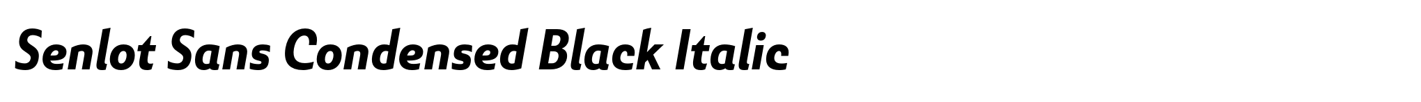 Senlot Sans Condensed Black Italic image